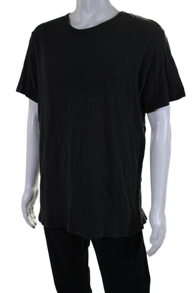 Rag & Bone Men's Round Neck Short Sleeves Basic T-Shirt Black Size L