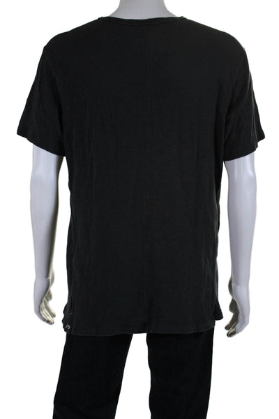 Rag & Bone Men's Round Neck Short Sleeves Basic T-Shirt Black Size L