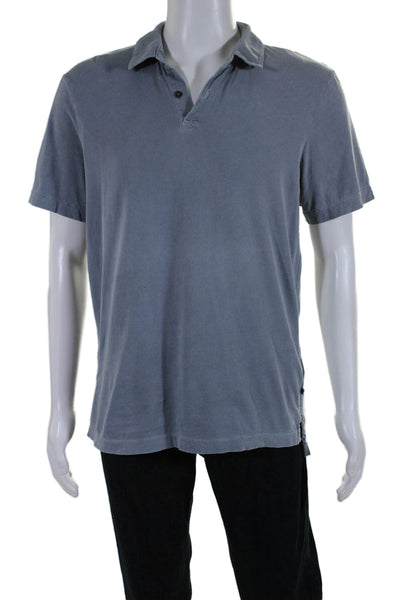 Standard James Perse Men's Collared Short Sleeve Polo T-Shirt Gray Size 2