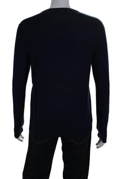 Rag & Bone Men's V-Neck Long Sleeves Pullover Sweater Navy Blue Size M