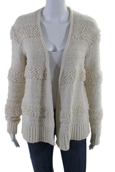 Madewell Womens Long Sleeve Open Knit Cardigan Sweater White Cotton Size Small