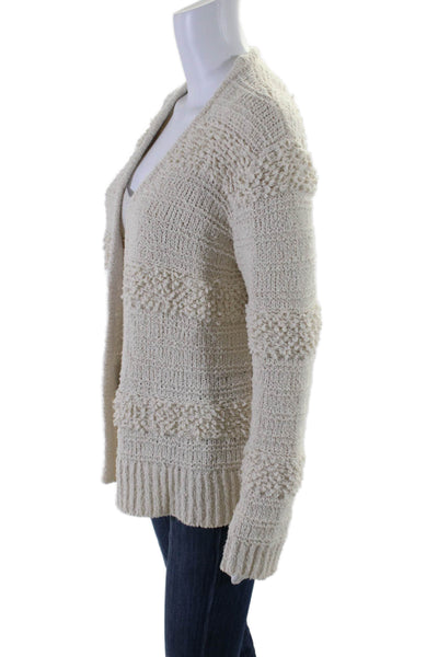 Madewell Womens Long Sleeve Open Knit Cardigan Sweater White Cotton Size Small