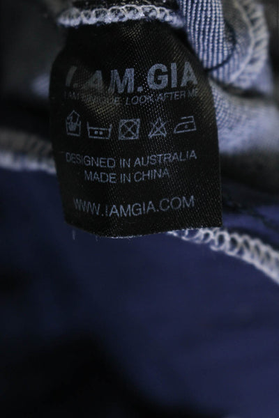 I Am Gia Womens High-Rise Belted Straight Leg Cargo Pants Navy Size XS
