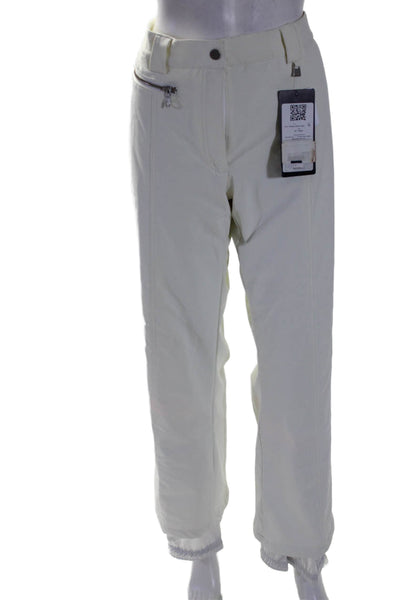 Nils Women's Button Closure Pockets Straight Leg Snow Pants Cream Size 12