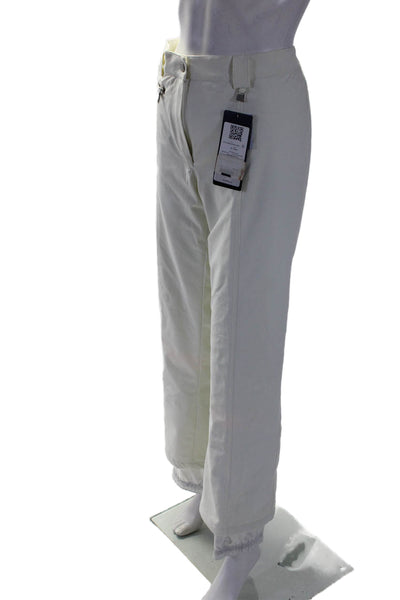 Nils Women's Button Closure Pockets Straight Leg Snow Pants Cream Size 12