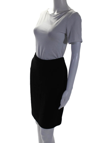 Steve Fabrikant Womens Black Pull On Knee Length Pencil Skirt Size XL