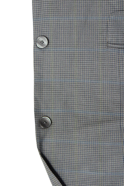 Arnold Brant Mens Gray Houndstooth Two Button Long Sleeve Blazer Size 40