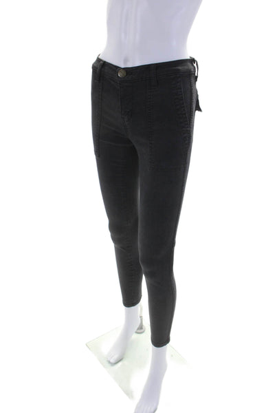 Current/Elliott Womens Cotton Blend 4 Pocket Mid-Rise Skinny Jeans Black Size 25