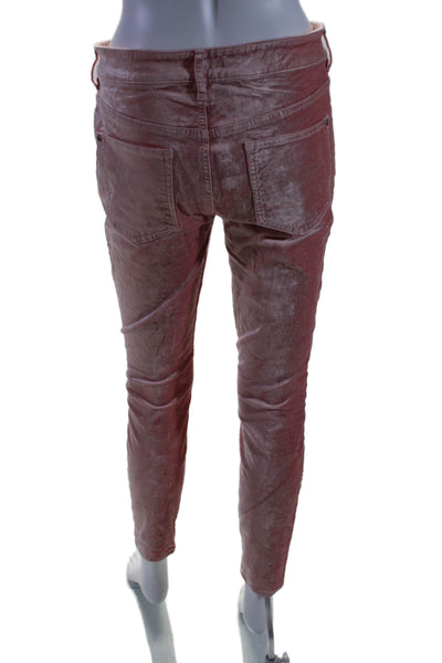 Pilcro and the Letterpress Anthropologie Women's Skinny Pants Pink Size 30"