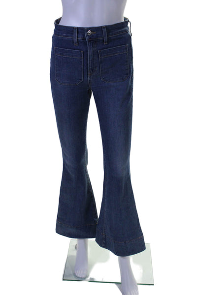 Veronica Beard Jeans Womens Sheridan Exaggerated Flare Leg Jeans Blue Size 25