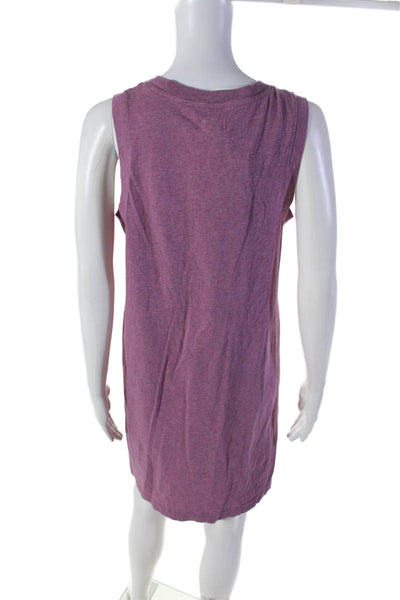 Pact Women's V-Neck Sleeveless A-Line Mini T-Shirt Dress Mauve Size M