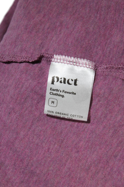 Pact Women's V-Neck Sleeveless A-Line Mini T-Shirt Dress Mauve Size M