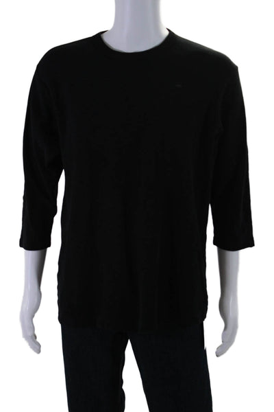 G Star Raw Mens Long Sleeves Crew Neck Sweatshirt Black Cotton Size Large