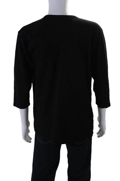 G Star Raw Mens Long Sleeves Crew Neck Sweatshirt Black Cotton Size Large