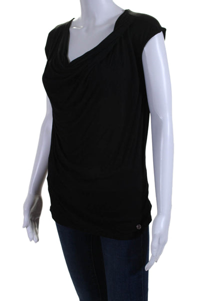 Michael Michael Kors Womens Sleeveless Scoop Neck Knit Top Black Size Small