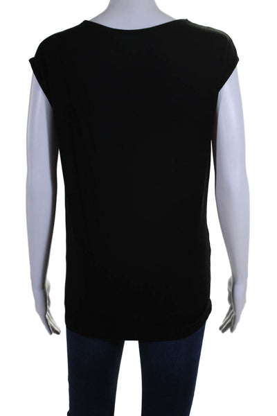 Michael Michael Kors Womens Sleeveless Scoop Neck Knit Top Black Size Small