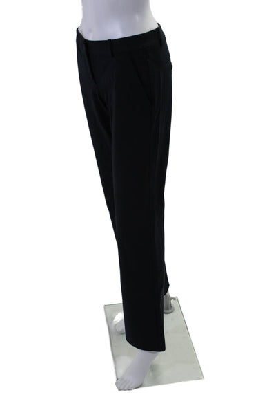 Theory Womens Textured Zip Clasp Lined Pleated Dress Pants Black Size 2