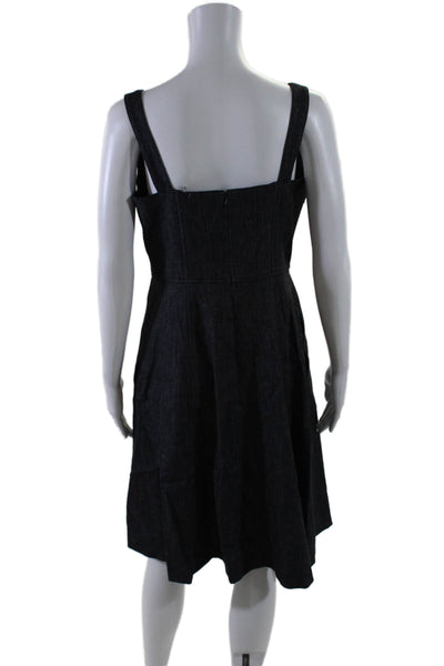 Elie Tahari Women's Sweetheart Neckline Sleeveless Flare Mini Dress Black Size 6