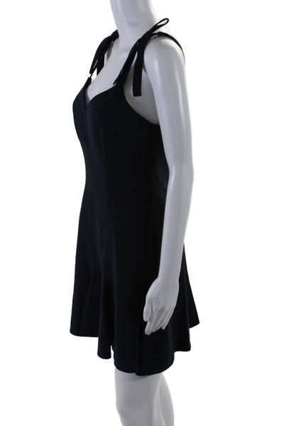 Elie Tahari Women's Sweetheart Neckline Sleeveless Flare Mini Dress Black Size 6