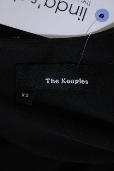 The Kooples Womens Black Crew Neck Knot Detail Sleeveless Mini Dress Size XS