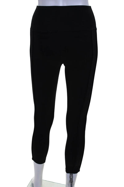 Carbon 38 Womens Pull On High Rise Slim Leg Athletic Leggings Black Size Small