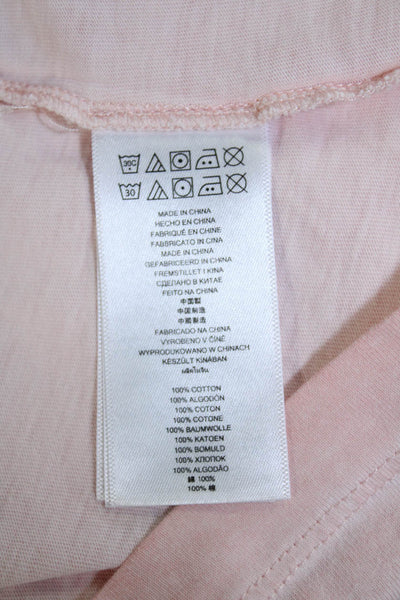 Michael Kors Women's Round Neck Short Sleeves Two Piece Pants Set Pink Size M