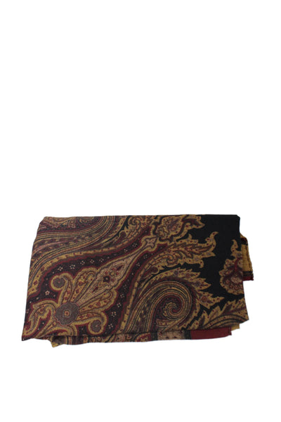 Etro Milano Womens Brown Multicolor Paisley Print Square Scarf