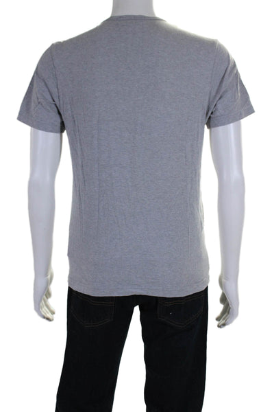 Ganryu Mens Short Sleeves Pullover Tee Shirt Gray Green Cotton Size Small