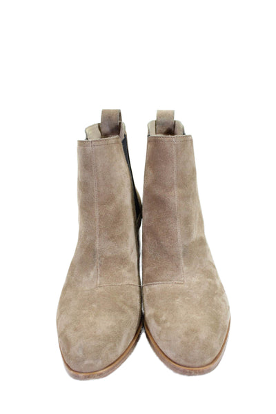 Rag & Bone Womens Suede Walker Elastic Block Heels Boots Camel Brown Size 7.5