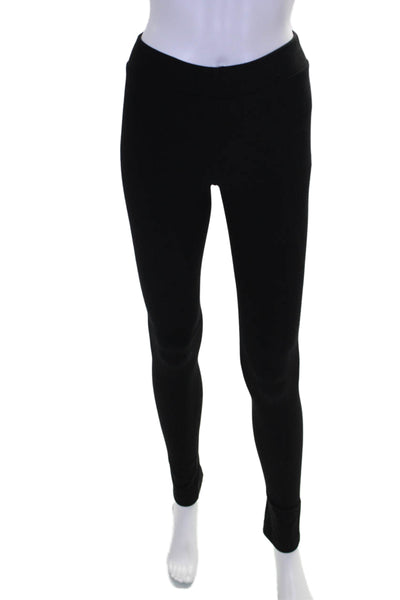 Vince Womens Elastic Waistband Mid Rise Knit Leggings Black Size Small