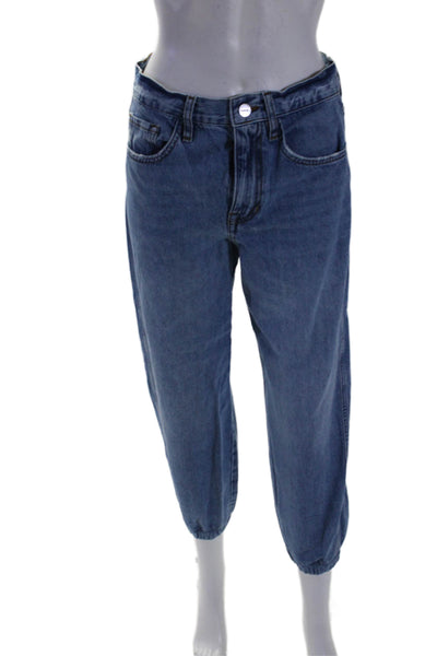 Frame Womens Cotton Zip Button Cuff Bottom Leg Denim Jeans Blue Size EUR 26