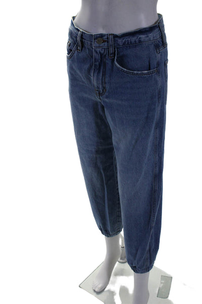 Frame Womens Cotton Zip Button Cuff Bottom Leg Denim Jeans Blue Size EUR 26