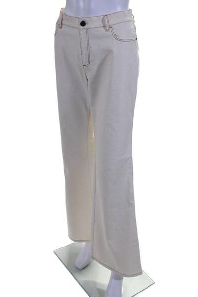 Lafayette 148 New York Women's Midrise Five Pockets Bootcut Pants Cream Size 30