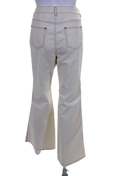 Lafayette 148 New York Women's Midrise Five Pockets Bootcut Pants Cream Size 30