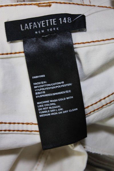 Lafayette 148 New York Women's Midrise Five Pockets Bootcut Pants Cream Size 30