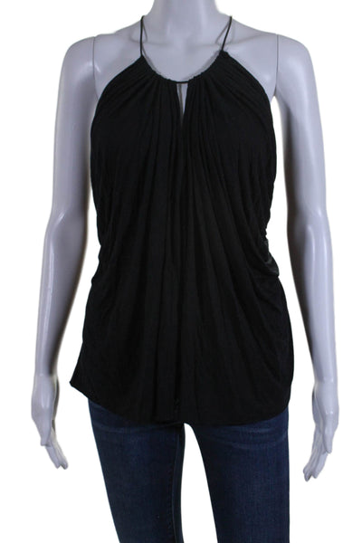 Ronny Kobo Womens Spaghetti Strap Sleeveless Pullover Tank Top Black Size Small