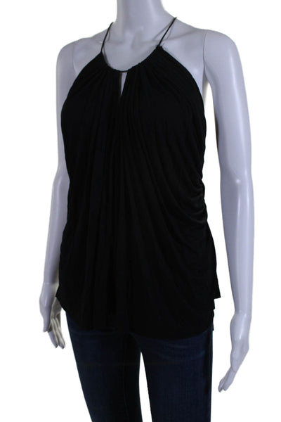 Ronny Kobo Womens Spaghetti Strap Sleeveless Pullover Tank Top Black Size Small