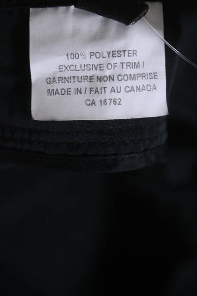 Lida Baday Womens Double Buttoned Zipped Casual Straight Leg Pants Black Size 6