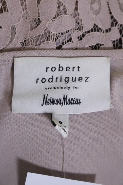 Robert Rodriguez For Neiman Marcus Womens Lace Dress Beige Purple Size 8