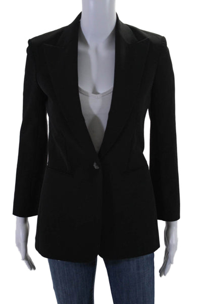 The Row Womens Black One Button Front Pockets Long Sleeve Blazer Size 0