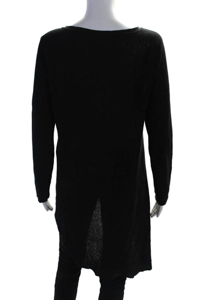 Eileen Fisher Womens Cotton Blend Long Sleeve Pullover Sweater Top Black Size S