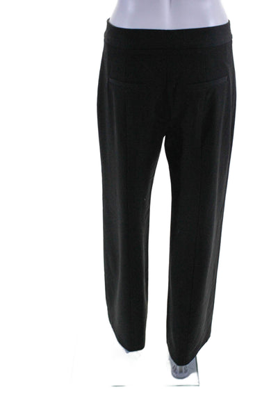 Nanette Lepore Womens Mid-Rise Button Up Wide Leg Pants Trousers Black Size 4