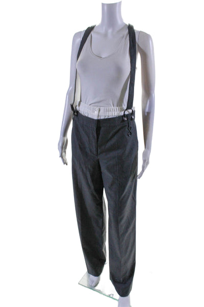 Remain Womens Wool Blend High-Rise Straight Leg Pants Trousers Gray Size 6