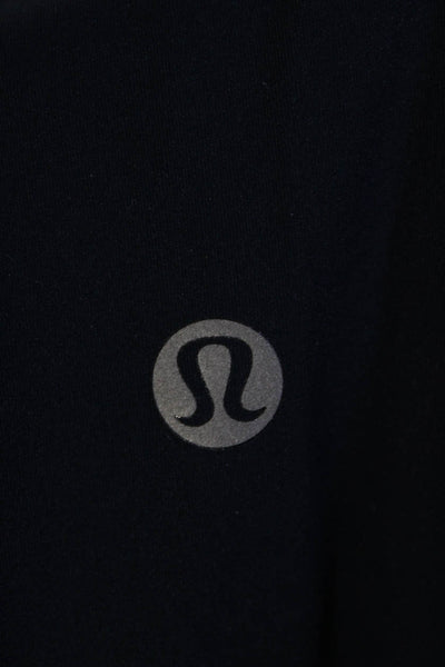 Lululemon Womens Pull On High Rise Cropped Athletic Leggings Navy Blue Size 4