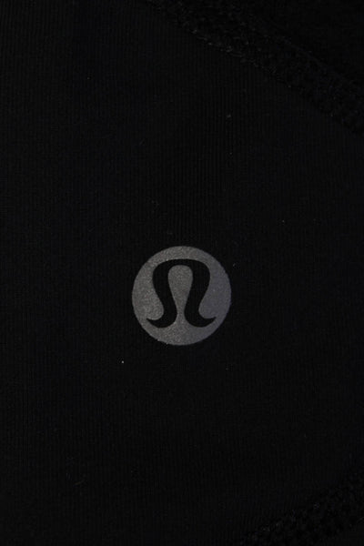 Lululemon Wiomens Pull On Low Rise Cropped Athletic Leggings Black Size 4