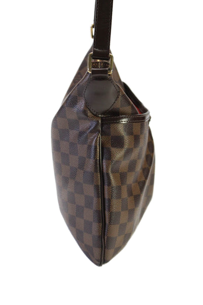 Louis Vuitton Womens Coated Canvas Damier Ebene Bloomsbury PM Handbag Brown