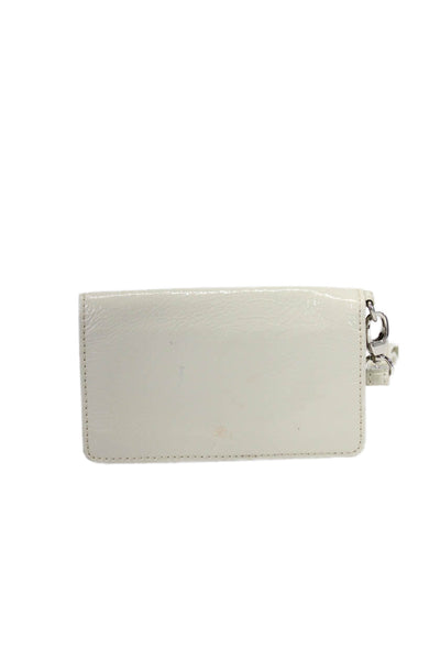 Hobo International Womens Leather Embossed Zip Handle Mini Wallet Beige OS