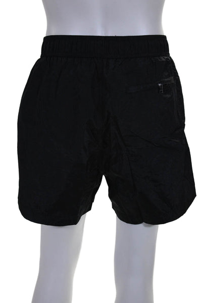 ONIA Mens High Rise Pull On Drawstring Athletic Shorts Black Size Extra Large