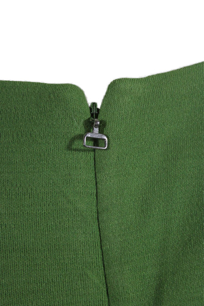 Lilly Pulitzer Womens Scallop Trim Sleeveless Belted Dress Green Wool Size 4