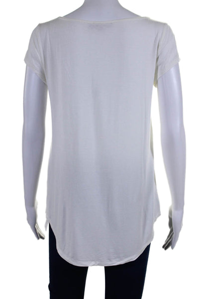 Calypso Saint Barth Womens Short Sleeves Pullover Tee Shirt White Size Small